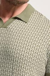 BadRhino Big & Tall Khaki Green Pattern Knitted Trophy Polo | BadRhino 4