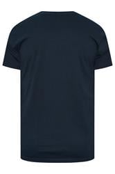 BadRhino Big & Tall Navy Blue Script Graphic Print T-Shirt | BadRhino 6