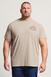 BadRhino Big & Tall Stone Brown Acid Wash Tiger Graphic T-Shirt | BadRhino 3
