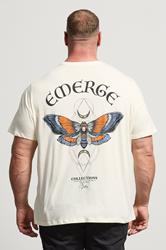 JACK & JONES Big & Tall Antique White Graphic T-Shirt | BadRhino 3