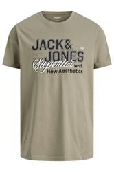 JACK & JONES Big & Tall Vetiver Green Graphic T-Shirt