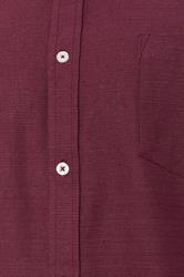 BadRhino Big & Tall Burgundy Red Long Sleeve Slub Shirt | BadRhino 7