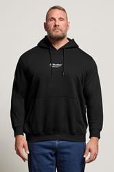 Jack & Jones Big & Tall Black JJ Studio Hoodie | BadRhino 1