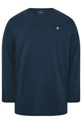 LYLE & SCOTT Big & Tall Navy Blue Long Sleeve T-Shirt