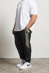 D555 Big & Tall Black Dry Wear Panel Joggers | BadRhino 1