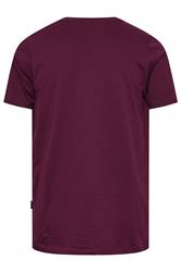 BadRhino Big & Tall Burgundy Red Skull & Snake Graphic T-Shirt | BadRhino 2