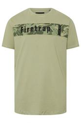 FIRETRAP Big & Tall Green Logo Print T-Shirt | BadRhino 1