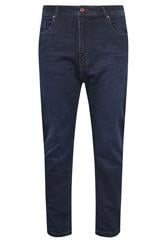 D555 Big & Tall Blue Black Tapered Stretch Jeans