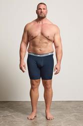 JACK & JONES Big & Tall 3 Pack White/Grey/Navy Blue Boxers | BadRhino 3