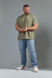 BadRhino Big & Tall Light Blue Straight Leg Stretch Jeans | BadRhino 1