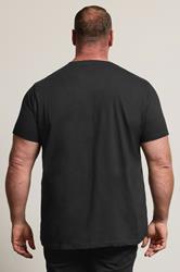 BadRhino Big & Tall Black Skull & Snake Graphic T-Shirt | BadRhino 3