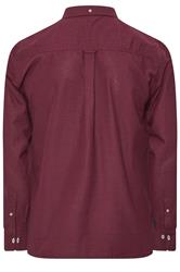 BadRhino Big & Tall Burgundy Red Long Sleeve Slub Shirt | BadRhino 6