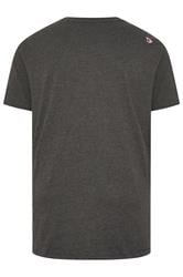 D555  Big & Tall Charcoal Grey 'Los Angeles' T-Shirt | BadRhino 2