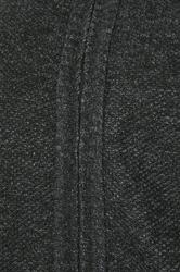 D555 Big & Tall Charcoal Grey Marl Zip Through Knitted Jumper | BadRhino 3