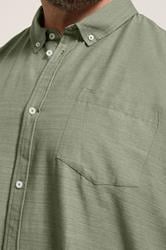 BadRhino Big & Tall Green Short Sleeve Slub Shirt | BadRhino 5