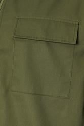 BadRhino Big & Tall Khaki Green Military Zip Through Overshirt | BadRhino 3