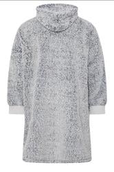 BadRhino Big & Tall Light Grey Fleece Borg Blanket Hoodie | BadRhino 7