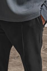 BadRhino Big & Tall Black Textured Jersey Joggers | BadRhino 5