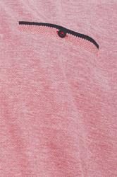 D555 Big & Tall Red Pique Jacquard Polo Shirt | BadRhino 5