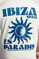 BadRhino Big & Tall Off White Ibiza Paradise Graphic T-Shirt | BadRhino 6