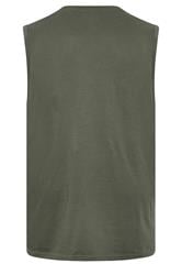 BadRhino Big & Tall 5 Pack Charcoal/Green/White/Navy/Black Extra Long Plain Vest Top | BadRhino 2