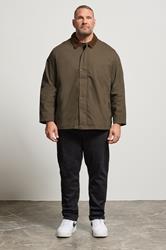 JACK & JONES Big & Tall Brown Grady Worker Jacket | BadRhino 3