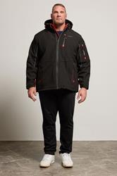 D555 Big & Tall Black Padded Soft Shell Jacket | BadRhino 2