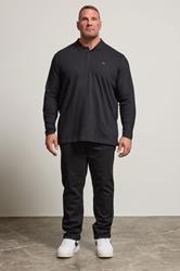 BadRhino Black Essential Long Sleeve Polo Shirt | BadRhino 2