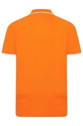 BadRhino Big & Tall Orange & White Tipped Polo Shirt | BadRhino 2