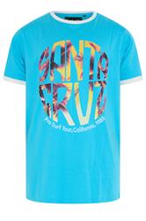 KAM Big & Tall Light Blue 'Santa Cruz' T-Shirt