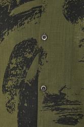 BadRhino Big & Tall Khaki Green Brushstroke Shirt | BadRhino 7