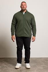 BadRhino Big & Tall Green Full Zip Textured Sweatshirt | BadRhino 2