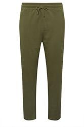 STUDIO A Big & Tall Khaki Green Pintuck Joggers | BadRhino 1