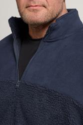 BadRhino Big & Tall Navy Blue Borg Fleece Jacket | BadRhino 4