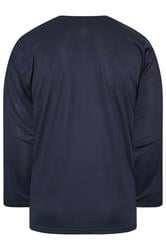 IronRhino Big & Tall Navy Blue Branded Performance Long Sleeve T-Shirt | BadRhino 2
