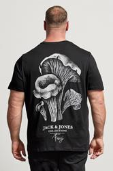 JACK & JONES Big & Tall Black Graphic T-Shirt | BadRhino 3