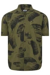 BadRhino Big & Tall Khaki Green Brushstroke Shirt | BadRhino 5