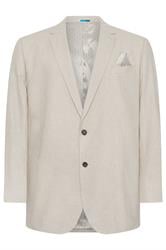 BadRhino Tailoring Big & Tall Oatmeal Brown Linen Suit Jacket