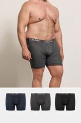 KAM 3 PACK Navy Blue & Grey Assorted Boxers | BadRhino 1