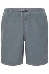 BadRhino Big & Tall Blue Elasticated Waist Corduroy Shorts