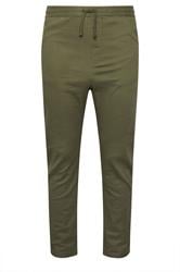 BadRhino Big & Tall Olive Green Elasticated Waist Chinos