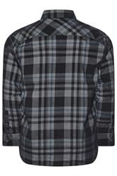 LYLE & SCOTT Big & Tall Black & White Check Shirt | BadRhino 2