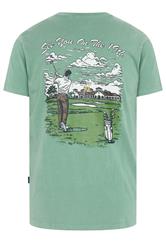 BadRhino Big & Tall Green Pigment Dye Golf Graphic T-Shirt | BadRhino 7