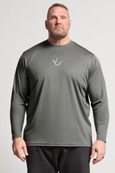 IronRhino Big & Tall Grey Performance Long Sleeve T-Shirt | BadRhino 1