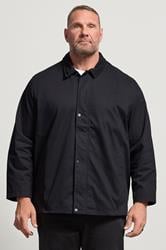 JACK & JONES Big & Tall Black Grady Worker Jacket | BadRhino 1