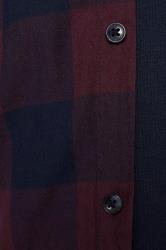 JACK & JONES Big & Tall Burgundy Red Check Shirt | BadRhino 4