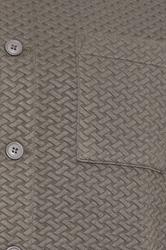 BadRhino Big & Tall Beige Brown Jersey Textured Overshirt | BadRhino 7