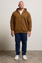 BadRhino Big & Tall Monks Robe Brown Zip Through Hoodie | BadRhino 3