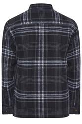 BadRhino Big & Tall Blue Check Print Zip Through Overshirt | BadRhino 6