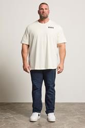 JACK & JONES Big & Tall Natural Brown Back Print T-Shirt | BadRhino 2